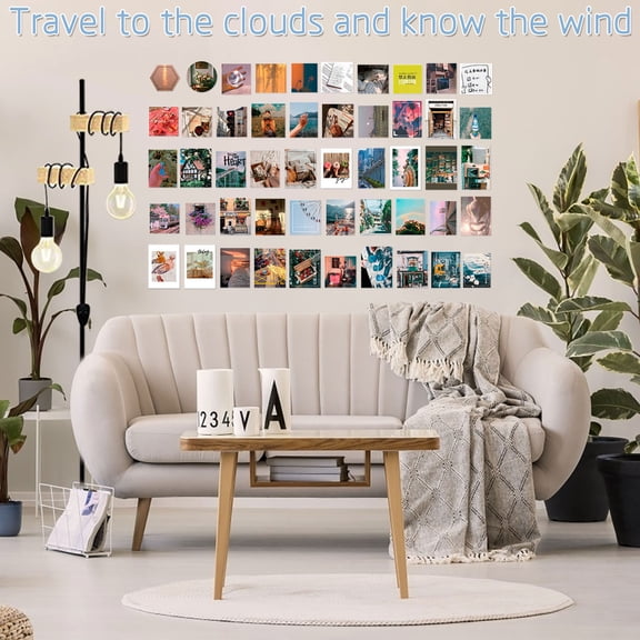 Aesthetic Wall Collage Kit Photo Pictures Decor for Teen Girls Bedroom DIY Room Decoration Card Stickers Aesthetic Posters for Dorm Wall Art