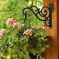 thumbnail image 1 of Aesthetic Wall Plant Hanger Indoor and Outdoor, Heavy Duty Outdoor Plant Hangers, Metal Hanging Plant Bracket, Upgrade Plant Hooks for Hanging Plants, Bird Feeder, Wind Chime, Lantern,Black,6.2x5.5", 1 of 8
