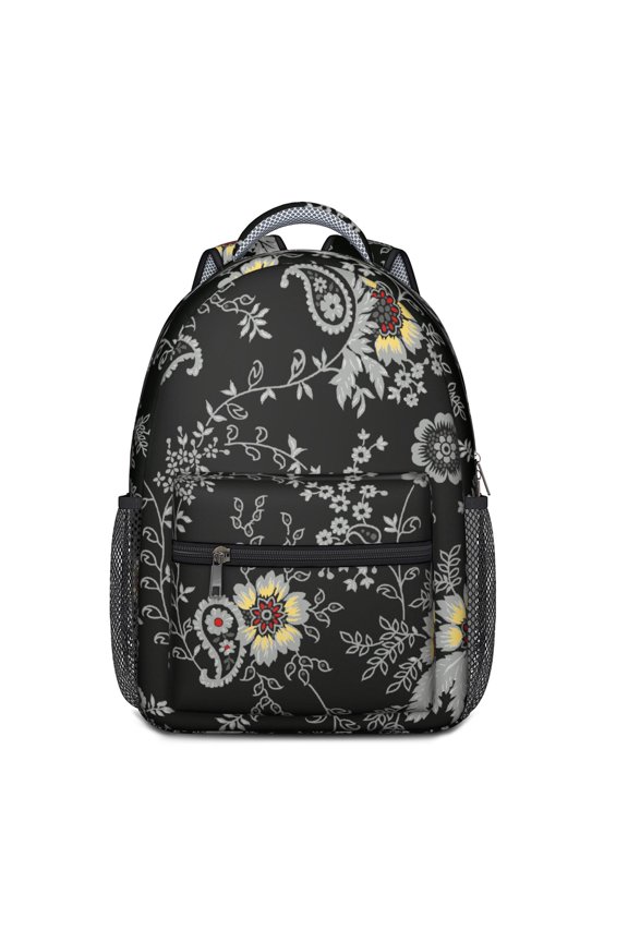 Aesthetic Watercolor Floral Print Backpack - Ergonomic Waterproof School Bag