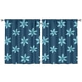 thumbnail image 1 of Aesthetic Watercolor Kitchen Curtains 2 Pack - Artistic Blossom Print Semi-Sheer Tier Panels 52x63 Inch, 1 of 2