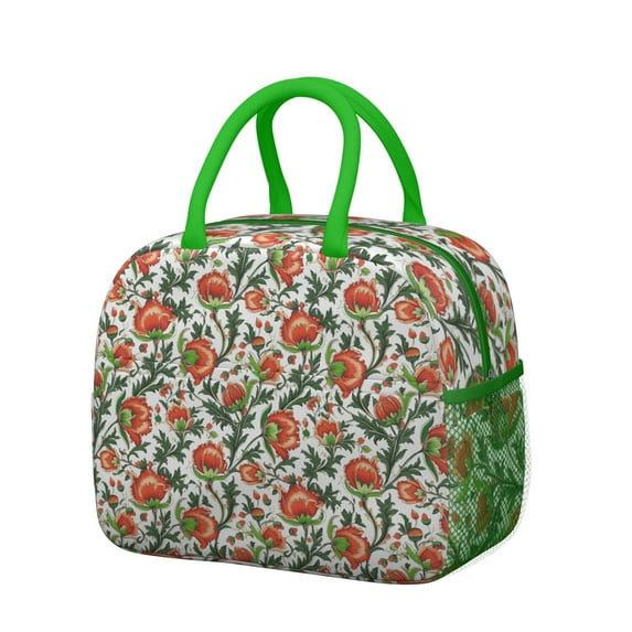 Aesthetic Wildflower Lunch Bag – Watercolor Bloom Design, Insulated for Work