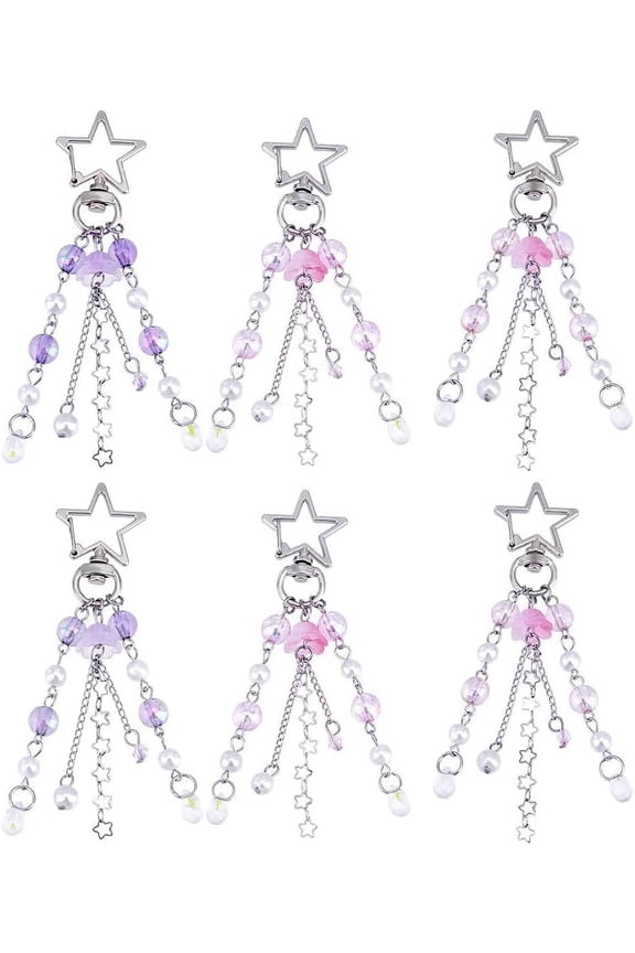 Aesthetic keychains Cute Keychain Charms Stylish Jellyfish Pendant Car Keychain for Women Backpack Phone Decor 1set