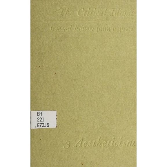 Pre-Owned Aestheticism (Hardcover) 0416145507 9780416145502
