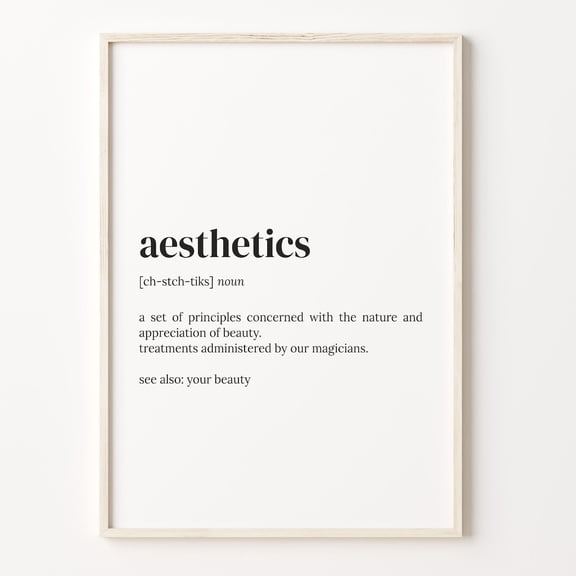 Aesthetics Definition Dictionary Poster Unframed Paper Print