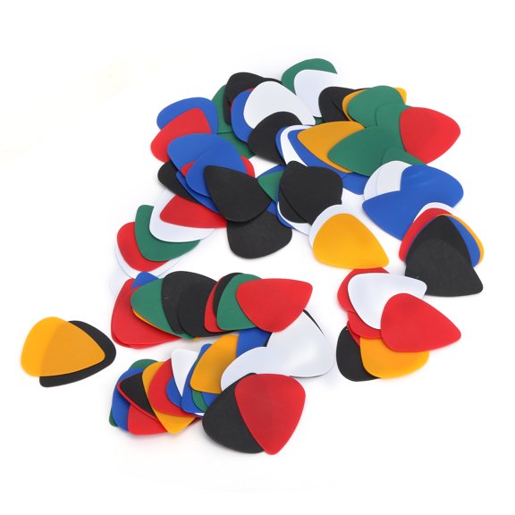 Aestri 100Pcs Guitar Pick Colorful Plastic Finger Protection Musical Instrument Accessories 0.46mm Folk Acoustic Guitar Strumming Picks Replacement