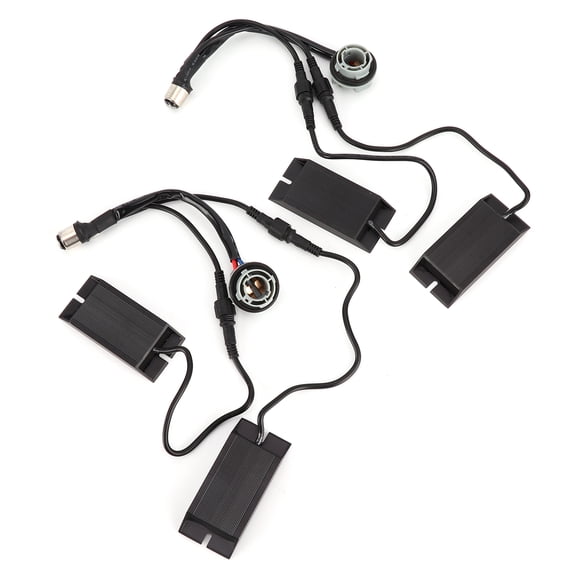 Aestri 1157 Split Dual Resistance LED Decoder Pair 50W 6 Ohm Detachable Load Resistor Harness Adapter for Dual Triple Color Bulbs