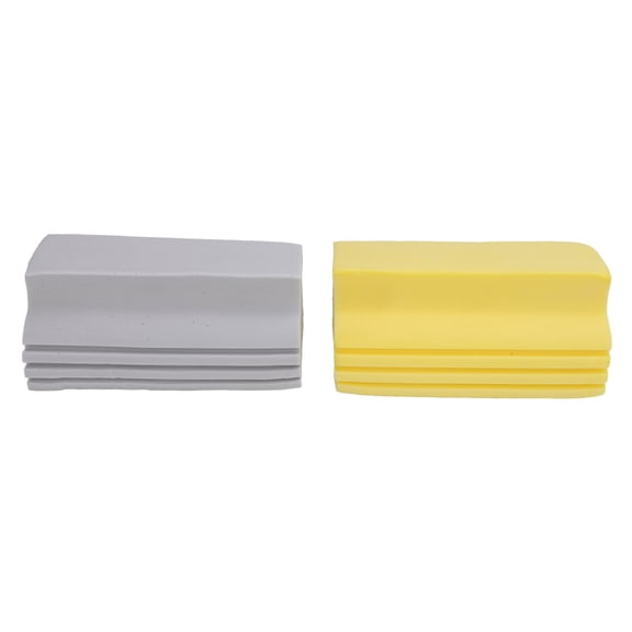 Aestri 2 Pieces Dust Cleaning Sponge Reusable High Absorbency Damp Clean Duster Scrub Sponge for Household Blinds Glass Baseboards Vents Mirrors Gray Yellow