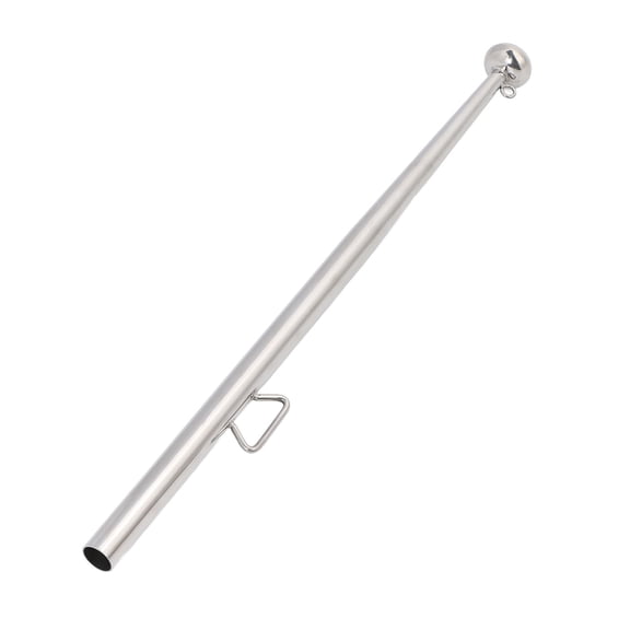 Aestri 24 Inches / 610mm Marine Grade 316 Stainless Steel Boat Flag Pole, Rail Mount Stable Flagpole with Large Ball Head for Yachts and RVs