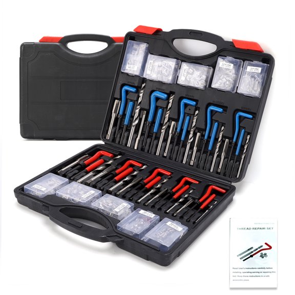 Aestri 261 Piece Thread Repair Tool Kit SAE Metric Steel Insert Set