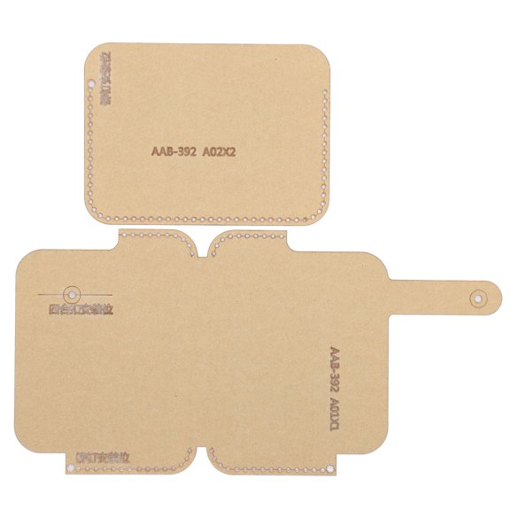 Aestri 2Pcs Clear Acrylic Template Set for Card Package Transparent Handmade DIY Leather Craft Tool AAB-392, Precision Cutting Stencil for Leatherworking