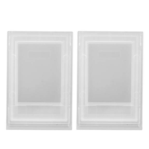 Aestri 2Pcs L Shaped Self Standing Acrylic Photo Frame for Mini 12 11 9 8 7 for EVO, 3 Inch Slanted Picture Frame Transparent, Tabletop Desktop Display for Home Office Decorative Pictures