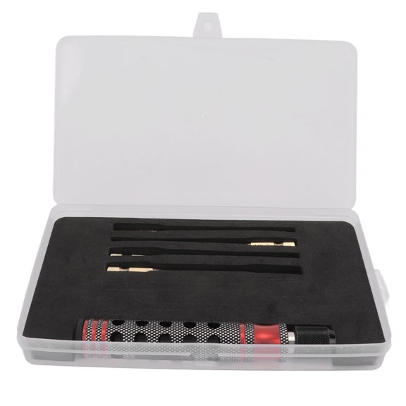 Aestri 4 in 1 RC Repair Hex Screwdriver Set, Red Aluminum Alloy Handle with 1.5mm 2.0mm 2.5mm 3.0mm Titanium Plated Bits for Remote Control Cars, Boats, and Helicopters