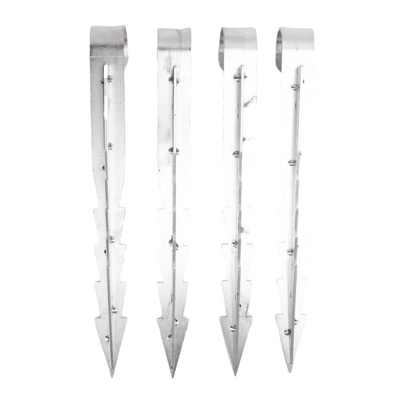 Aestri 4-Piece Heavy Duty Trampoline Anchors Kit Galvanized Steel Outdoor Swing Ground Stakes for Wind Protection Universal Tie Down Anchors for Swings and Pool Covers