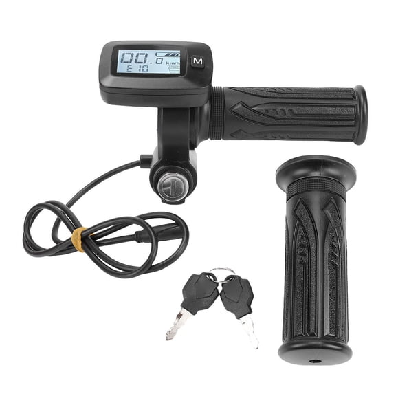 Aestri 48V Throttle Integrated Display with M Button, 3 Riding Modes, Cable Connector, Lock Keys and Left Grip Cover for Soleil 01 Electric Dirt Bike, Black