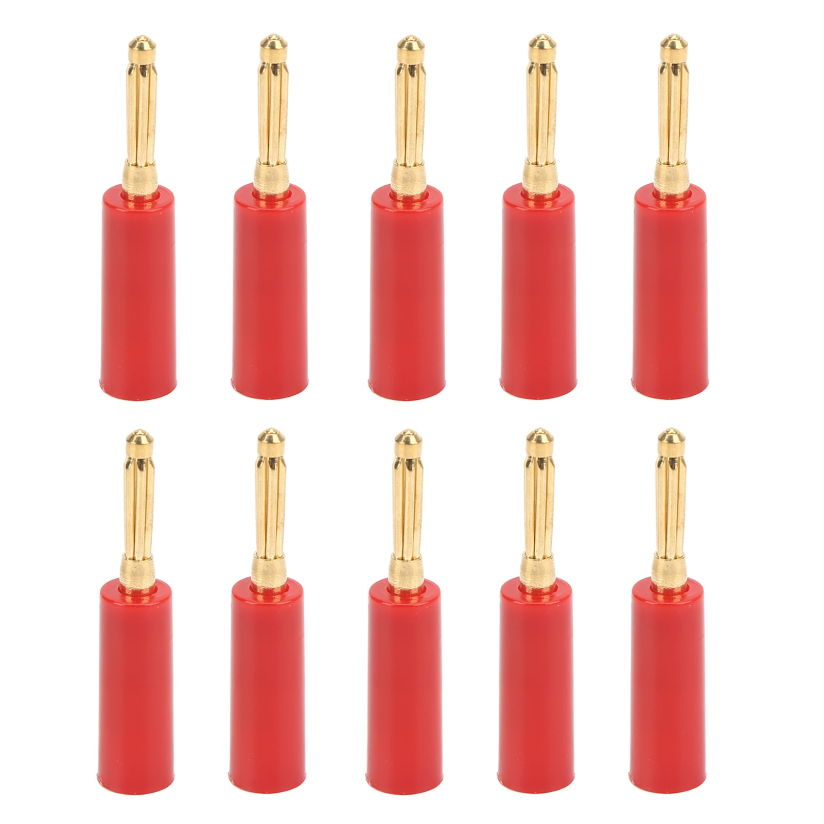 Aestri 4mm 7 Pin Gold Plated Banana Plug Solderless Speaker Cable Audio ...