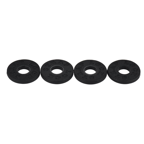 Aestri 4pcs Bass Guitar Strap Locks Blocks Rubber Material Black