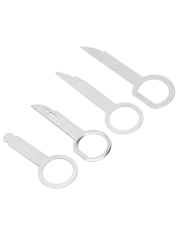 4pcs Car Radio Removal Key Tool Set Universal Stainless Steel CD Player Release Keys Replacement