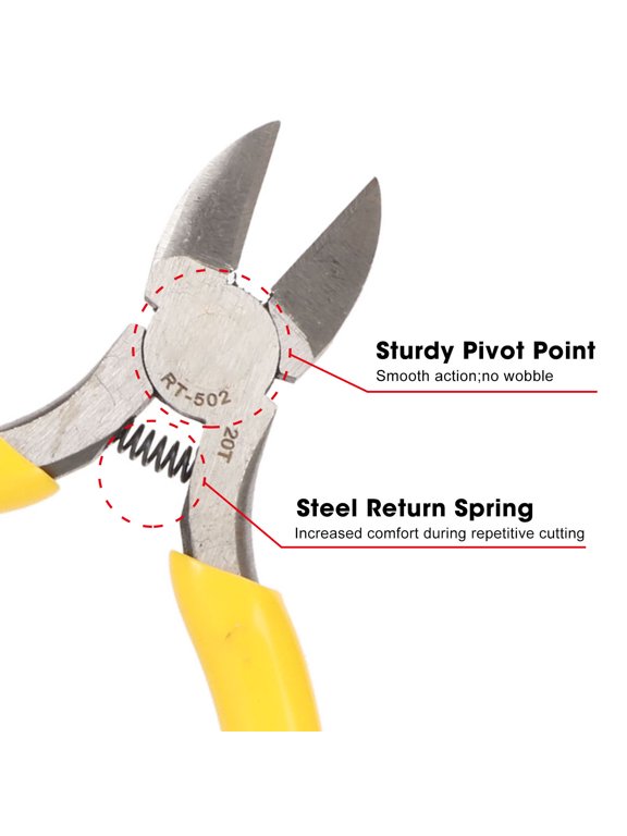 5 Inch Alloy Steel Wire Flush Cutters Hand Tool for Jewelry Making and Watch Maintenance
