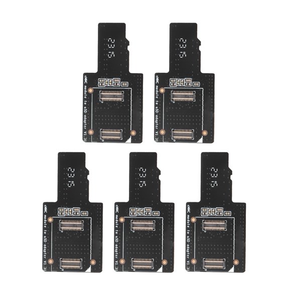 Aestri 5 Pcs EMMC to uSD Storage Card Adapter Board for ROCK PI 4 RK3399 Precise Interface Plug and Play Intermittent Software Image Module PCB Material