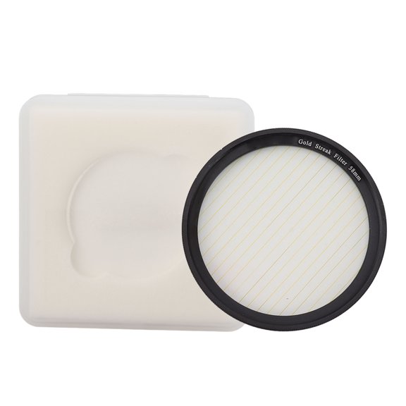 Aestri 58mm Gold Streak Camera Lens Filter, Optical Glass Light Flare Special Effect Filter with Storage Case for Photography and Videography