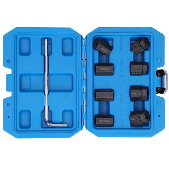 Aestri 9-Piece Car Stud Remover and Installer Set M10x1.5 M10x1.25 M8x1.25 M6x1.0 Vehicle Part Puller Extractor Tool Kit with Protective Storage Box for Safe Thread Maintenance