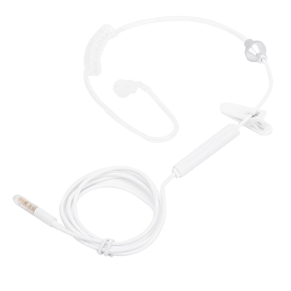 Aestri Air Conduit Earphone Single Earbud Spiral Tube Stereo Wired Headset with 3.5mm Jack, Built-in Microphone and Volume Control, Lightweight Universal In-Ear Earpiece for Smart Phones