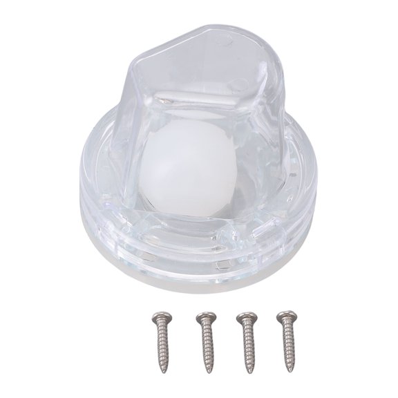 Aestri Boat Self Bailing Ball Scupper Valve Clear Plastic 1-1/8 In Ball Boat Deck Scupper Drain Valve for Ships Yachts RVs