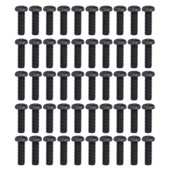 Aestri DIN 7985 M4 x 12 mm Pan Head Machine Screws, 50 Pack Cross Recessed Steel Fasteners