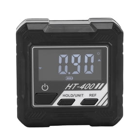 Aestri Digital Level Box, 4 x 90 Degree Magnetic Electronic Angle Finder and Inclinometer, Compact Protractor for Woodworking, Construction, Machinery and Auto Repair, Black