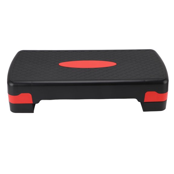 Aestri Exercise Step Platform ABS Adjustable Height Stepper for Aerobic Workout Black Red