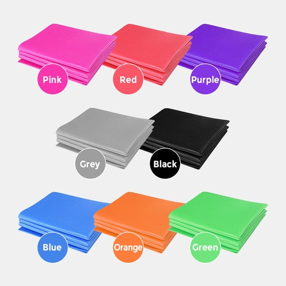 Aestri Foldable PVC Yoga Mat 68 x 24 Inches 4mm Thick Non Slip Portable ...