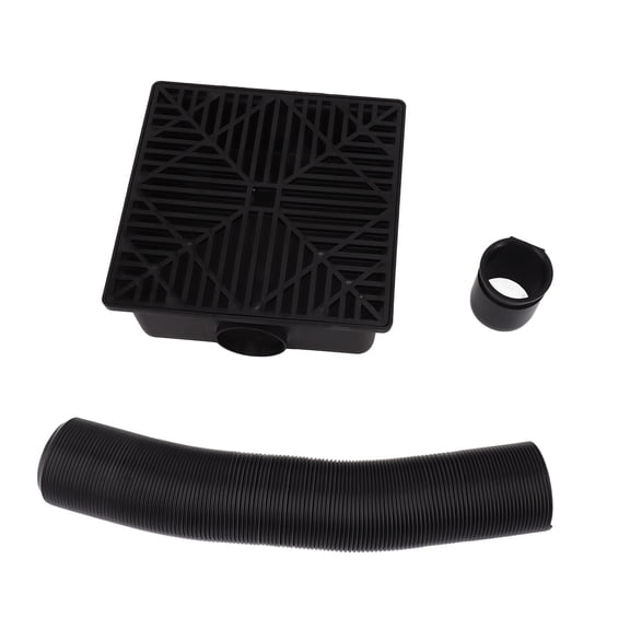 Aestri Gutter Downspout Extensions Catch Basin Low Profile Extender with 5.1ft Flexible Pipe Extension to Protect House Foundation and Yard from Rainwater