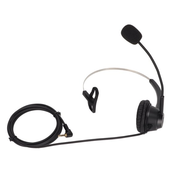 Aestri H360-3.5 3.5mm Telephone Headset Noise Cancelling Business Headset with Mic for Office Call Center Black