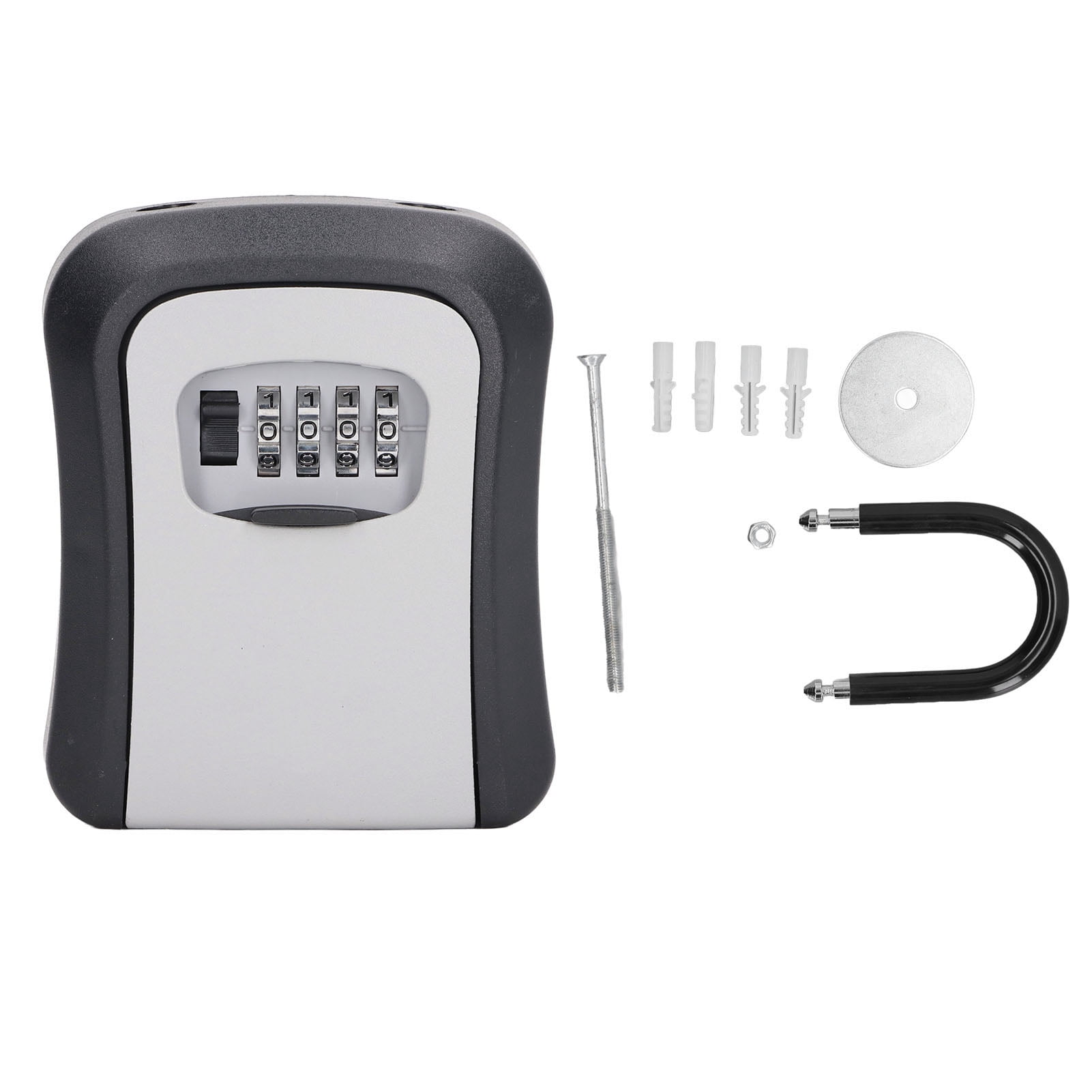 Aestri Key Lock Box 5in 4 Digit Combination Lockbox Resettable Code Key ...