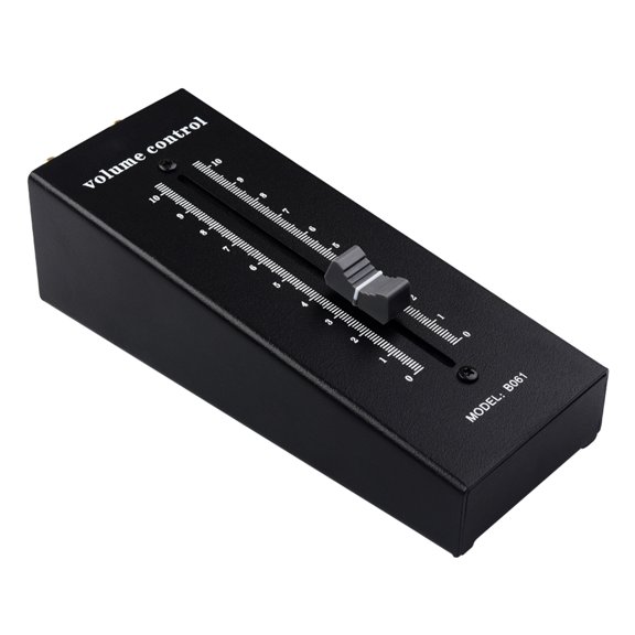 Aestri LYNEPAUAIO B061 Passive Preamp Active Speaker Volume Controller RCA Connector 128mm Fader Precision Desktop Audio Level Adjuster