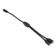 Aestri MINI DIN 6 Pin Male to 2 MINI DIN 6 Pin Female Cable Double Shielding Splitter Cable 1.0ft