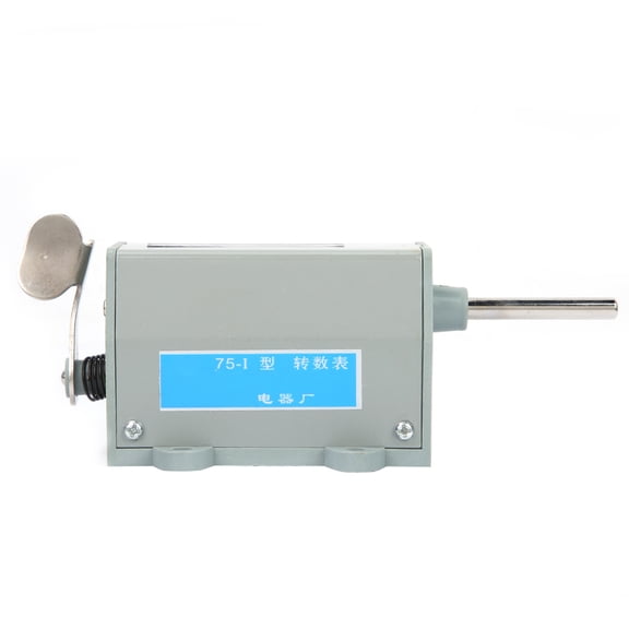 Aestri Mechanical Rotating 5-Digit Counter Resettable Pull Stroke Manual Tally Counting Meter for Industrial Machinery 1:1 Ratio