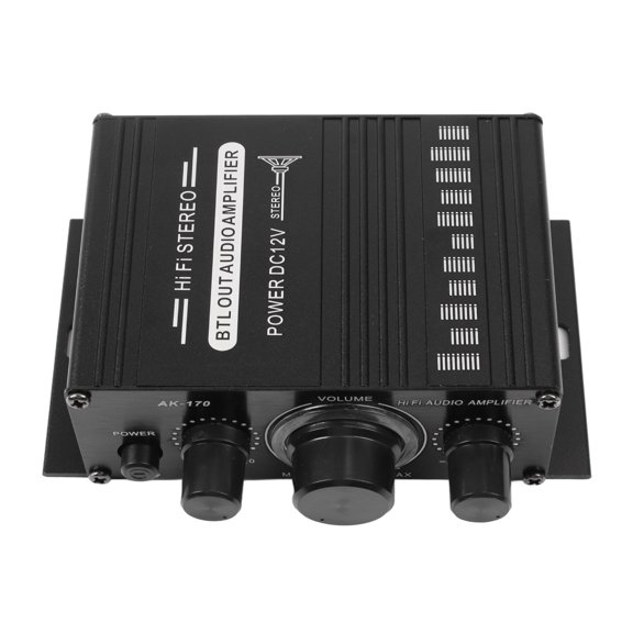 Aestri Mini 12V 2-Channel Stereo Audio Power Amplifier for Vehicle Sound Systems