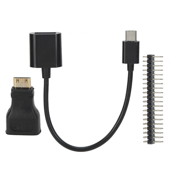 Aestri Mini HD to HD Adapter Micro USB to USB Female Power Cord 40P for Raspberry Pi Zero Pin Kit