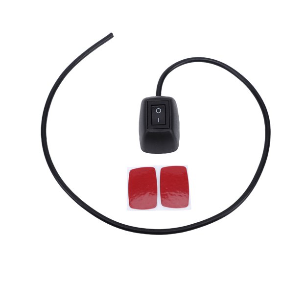 Aestri Paste Type Car Push Button Switch Surface Mount Automotive On Off Power Controller Switch for Various Lamps, 12V Inline Rocker Switch with 48cm Wire, 1 Piece