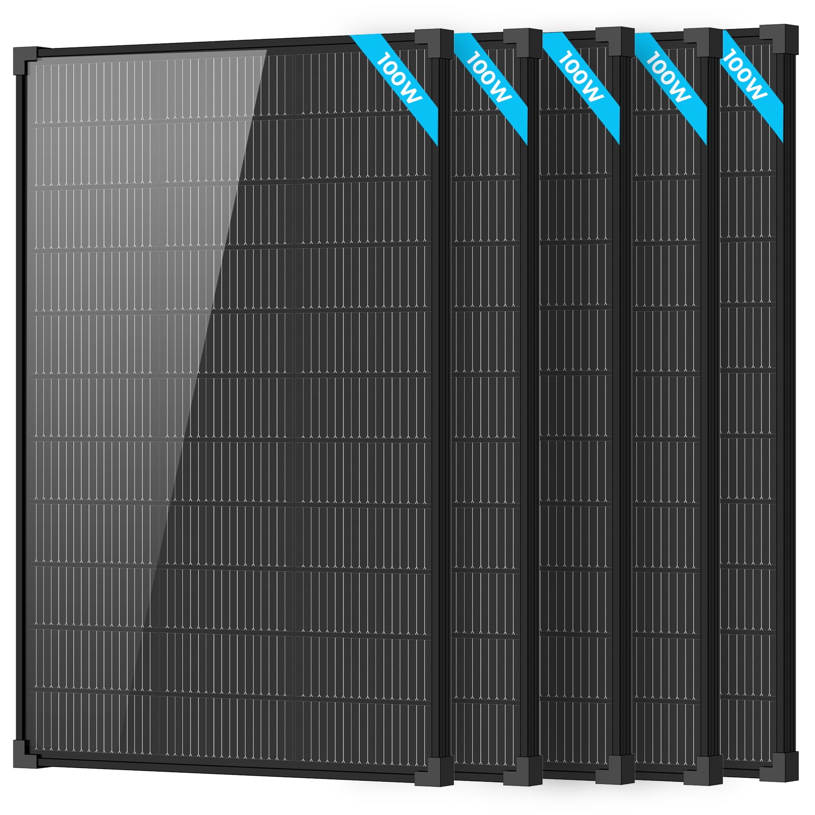 AeternaSol 100W Solar Panel , 500W Total ,25.6% High Efficiency, N-Type ...