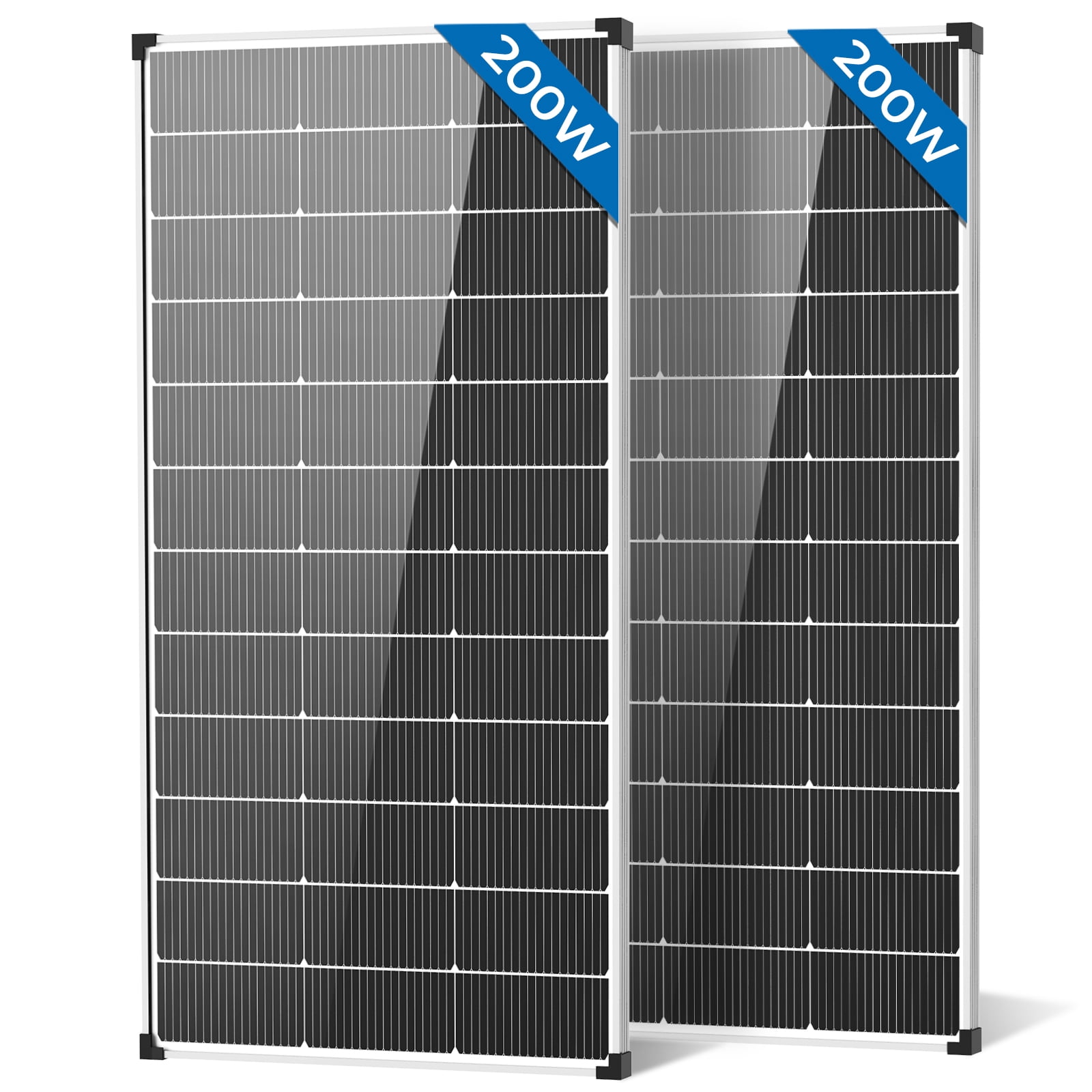 AeternaSol 2 pack 200W Total 400W N-Type 18BB Mono Solar Kit, 25% High Efficiency IP68 Waterproof 12V/24V for RV, Marine, Farm, Off-Grid Home