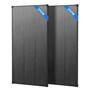AeternaSol 400W N-Type 18BB Mono Solar Panels (2×200W), 25% High Conversion Efficiency, IP68 Waterproof, 12V/24V Battery System for RV, Marine, Farm, Off-Grid Homes