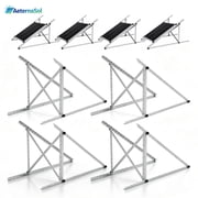 AeternaSol Solar Panel Mount Brackets 4-Pack, 45  Adjustable Tilt Upgraded Heavy-Duty 2400Pa Windproof for 100-400W Panels