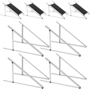 AeternaSol 45" Adjustable Tilt Solar Panel Mounting Brackets 4-Pack, 2400Pa Windproof for 100-400W Panels