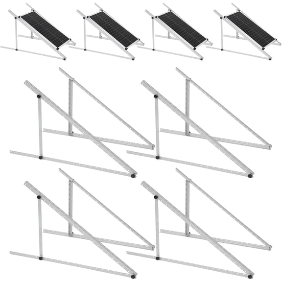 AeternaSol 45" Adjustable Tilt Solar Panel Mounting Brackets 4-Pack, 2400Pa Windproof for 100-400W Panels