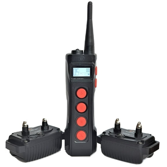 Aetertek AT-919C 1000M Remote 2- Dog Training Shock Collar Auto Anti Bark Submersible with LCD display
