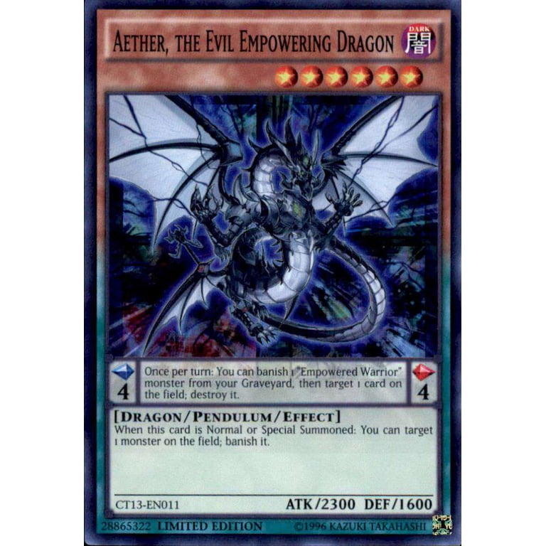 Aether, the Evil Empowering Dragon CT13-EN011 Kaiba Tin Yu-Gi-Oh Aether, the Evil Empowering Dragon CT13-EN011 Kaiba Tin Yu-Gi-Oh