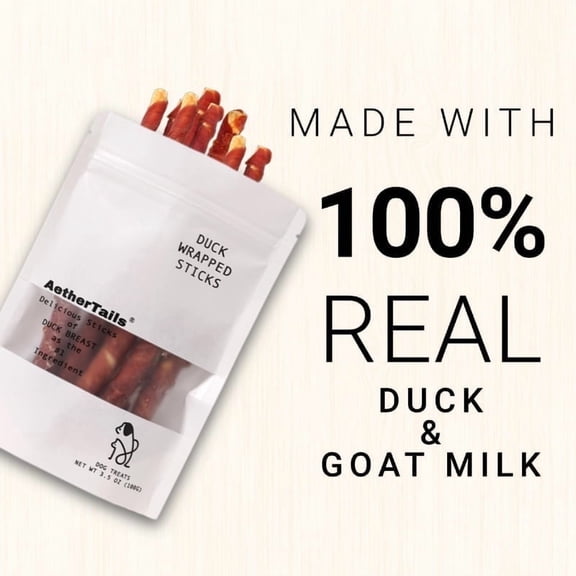 AetherTails Duck & Goat Milk Dog Treat Sticks  Healthy Natural Chews for Dogs