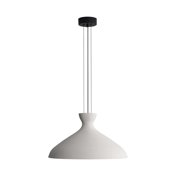 Golden Lighting Aethera 22in Integrated LED Pendant in White Sandstone Cement